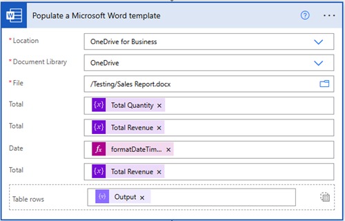 Microsoft Word template